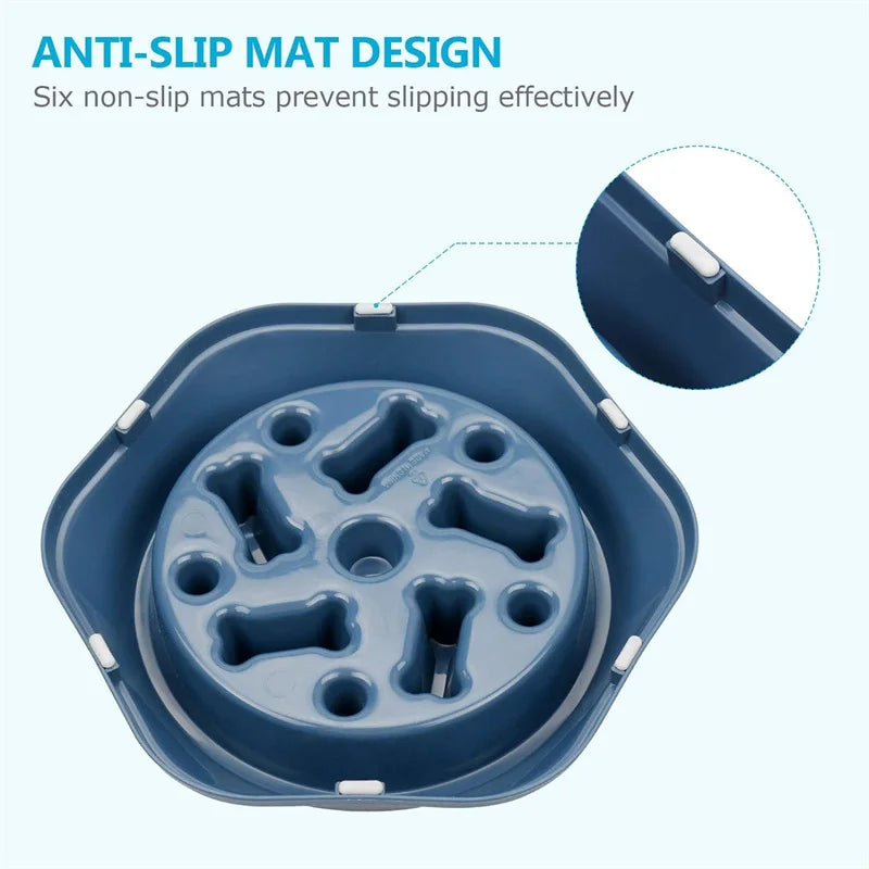 Slow Feeder Dog Bowl for Medium Dogs Anti-Choking Dog Dishes Puzzle Food Bowl Pets Puppy Accessories Non Slip Slow Feeding Bowl