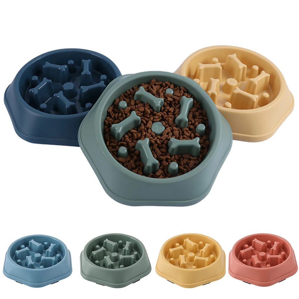 Slow Feeder Dog Bowl for Medium Dogs Anti-Choking Dog Dishes Puzzle Food Bowl Pets Puppy Accessories Non Slip Slow Feeding Bowl